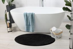 RugsX Dywaniki Łazienkowe Rug in Black - Size: 100 cm diameter - thumbnail 3