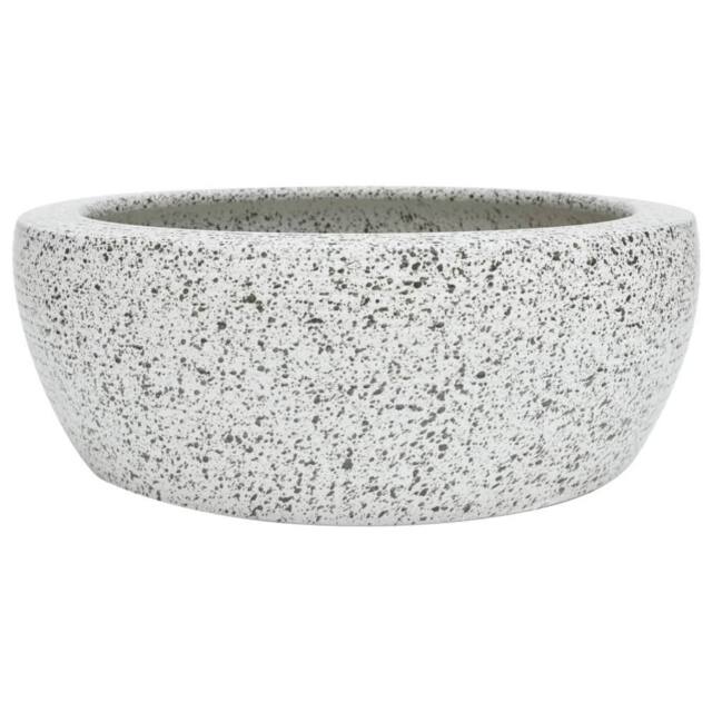 Berkfield Home Countertop Basin Grey Round Œ¶41x14 cm Ceramic - Size: 41x14 cm - image 1