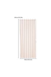 Living and Home 1 Panel Faux Linen Pleated Folding Curtain for Door/Window in Beige - Size: 140 cm width x 229 cm drop - thumbnail 9