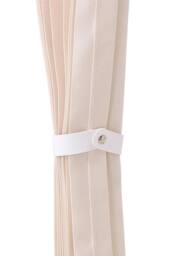 Living and Home 1 Panel Faux Linen Pleated Folding Curtain for Door/Window in Beige - Size: 140 cm width x 229 cm drop - thumbnail 7