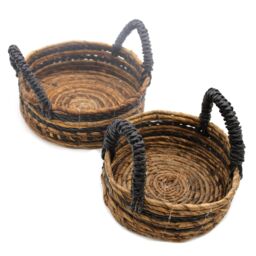 KDMD Banana Leaf & Hitam Raffia Basket- Set of 2 - thumbnail 3