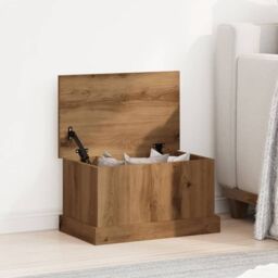 Berkfield Home Storage Box Artisan Oak 30x50x28 cm Engineered Wood in Brown - Size: 30 x 50 x 28 cm - thumbnail 1