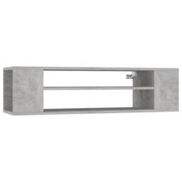 Berkfield Home Hanging TV Cabinet Concrete Grey 100x30x26.5 cm Engineered Wood - thumbnail 3