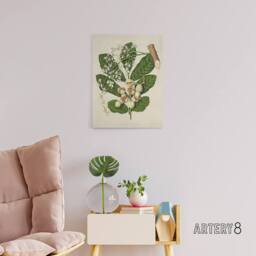 "Artery8 New Zealand Kohekohe Tree Flowers Featon Canvas Wall Art Print in Beige - Size: W12"" x H16""" - thumbnail 3