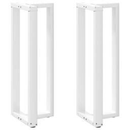 Berkfield Home Modern Bar Table Legs T-Shaped¬†2 pcs White 40x35x(110-111) cm Steel - thumbnail 2