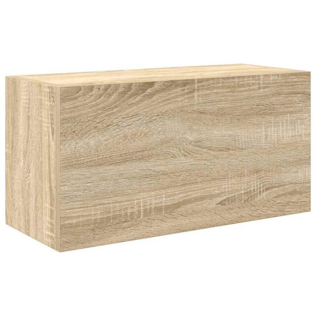 Berkfield Home Bathroom Wall Cabinet Sonoma Oak 60x25x30 cm Engineered Wood in Light Oak - Size: 60 x 25 x 30 cm - image 1