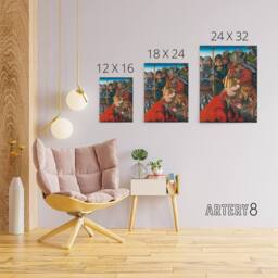 "Artery8 Lucas Cranach The Martyrdom of Saint Barbara Canvas Wall Art Print - Size: W12"" x H16""" - thumbnail 4