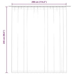 Berkfield Home Blackout Curtain with Hooks Black 290x245 cm - thumbnail 7