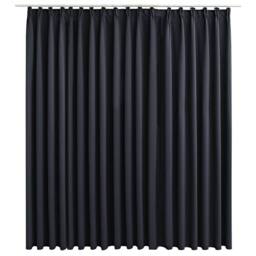 Berkfield Home Blackout Curtain with Hooks Black 290x245 cm - thumbnail 2