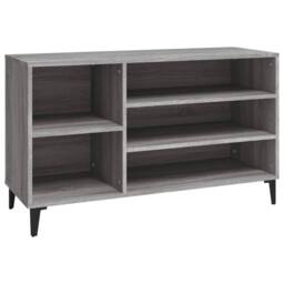 Berkfield Home Shoe Cabinet Grey Sonoma 102x36x60 cm Engineered Wood - Size: 102 x 36 x 60 cm - thumbnail 3