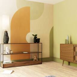 Superfresco Easy Curve & Arch Geo Green RustPrint To Order 3m x 2.8m Mural - thumbnail 1