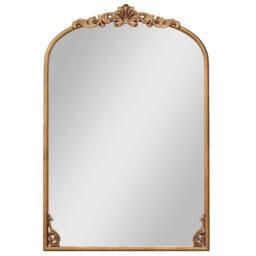 Costway Antiqued Gold Wall Mirror 90 cm x 61 cm Dramatic Arched Mirror - thumbnail 5