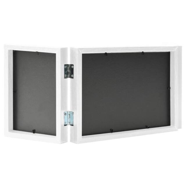 Berkfield Home Trifold Photo Frame Collage White 22x15 cm+2x - Size: 22x15 cm - image 1