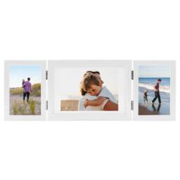 Berkfield Home Trifold Photo Frame Collage White 22x15 cm+2x - Size: 22x15 cm - thumbnail 3