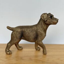 Animal Crackers Jack Russell Terrier Dog Figurine, Leonardo Reflections Bronzed, Gift Boxed in Bronze - thumbnail 3