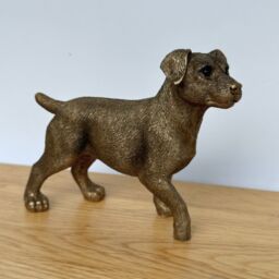 Animal Crackers Jack Russell Terrier Dog Figurine, Leonardo Reflections Bronzed, Gift Boxed in Bronze - thumbnail 2