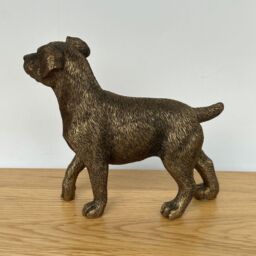 Animal Crackers Jack Russell Terrier Dog Figurine, Leonardo Reflections Bronzed, Gift Boxed in Bronze - thumbnail 4