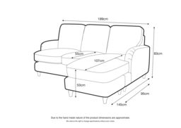 The Great Sofa Company Ezra Right Hand Velvet Chaise Sofa - Scroll Arm in Emerald - Size: Medium - thumbnail 5