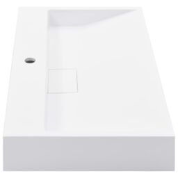 Berkfield Home Wash Basin 80x46x11 cm Mineral Cast/Marble Cast White - Size: 80 x 46 x 11 cm - thumbnail 5