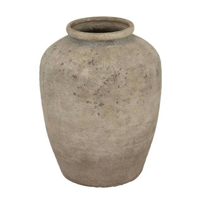 Lemon Pavilion Furniture and Decor Deruta Medium Mottled Vase - Ceramic - L30 x W30 x H40 cm - Grey