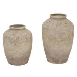 Lemon Pavilion Furniture and Decor Deruta Medium Mottled Vase - Ceramic - L30 x W30 x H40 cm - Grey - thumbnail 4