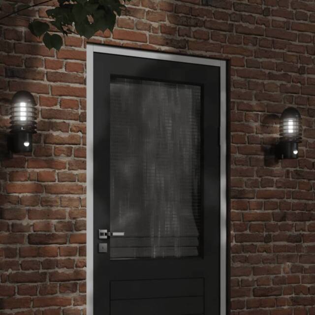 Berkfield Home Outdoor Wall Light with Sensor Black Stainless Steel - image 1