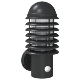 Berkfield Home Outdoor Wall Light with Sensor Black Stainless Steel - thumbnail 2