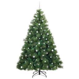 Berkfield Home Artificial Christmas Tree with 300 LEDs Green 240 cm PE & PVC - thumbnail 4