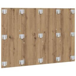 Berkfield Home Bed Headboard Artisan Oak 120x1.5x80 cm Engineered Wood in Brown - thumbnail 4