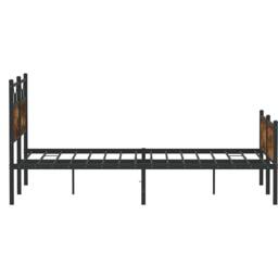 Berkfield Home Bed Frame without Mattress Smoked Oak 140x200 cm Engineered Wood in Brown - thumbnail 7