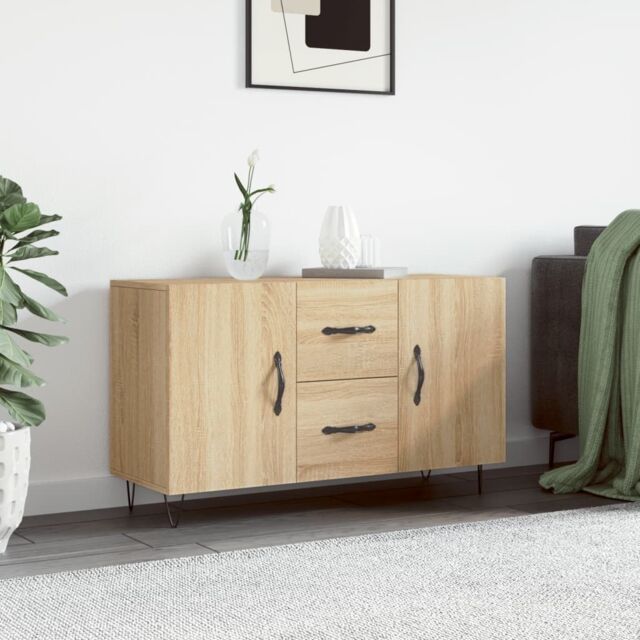 Berkfield Home Sideboard Sonoma Oak 100x36x60 cm Engineered Wood in Brown - Size: 100 x 36 x 60 cm - image 1
