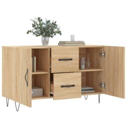 Berkfield Home Sideboard Sonoma Oak 100x36x60 cm Engineered Wood in Brown - Size: 100 x 36 x 60 cm - thumbnail 4
