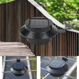 Havendro 4x Solar LED Gutter Lights Outdoor Garden Wall Lamp in Black - thumbnail 3