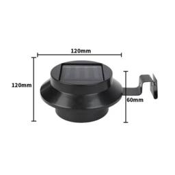 Havendro 4x Solar LED Gutter Lights Outdoor Garden Wall Lamp in Black - thumbnail 2