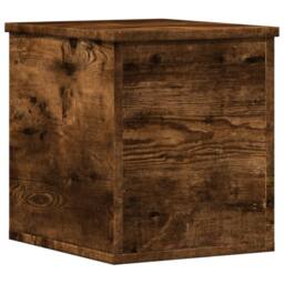 Berkfield Home Storage Box Smoked Oak 30x35x35 cm Engineered Wood in Brown - Size: 30 x 35 x 35 cm - thumbnail 6