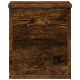 Berkfield Home Storage Box Smoked Oak 30x35x35 cm Engineered Wood in Brown - Size: 30 x 35 x 35 cm - thumbnail 4