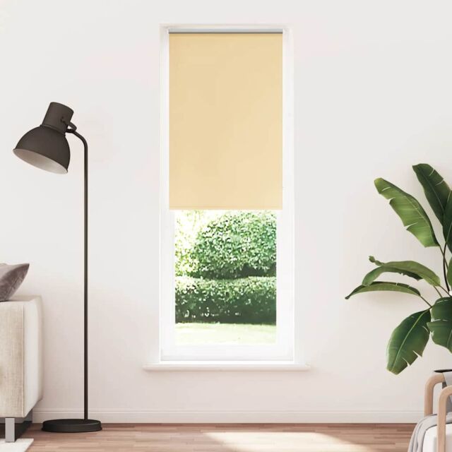 Berkfield Home Roller Blind Blackout Beige 80x210 cm Fabric Width 75.7 cm Polyester - image 1