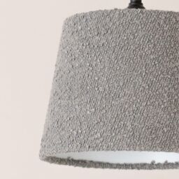 ValueLights Rory Boucle Fabric Tapered Easy Fit Ceiling Table Floor Lamp Shade in Grey - thumbnail 4