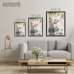 "Artery8 The German Babylon Novel Advert Framed Canvas Wall Art Print Lautrec in White - Size: W12"" x H16""" - thumbnail 4