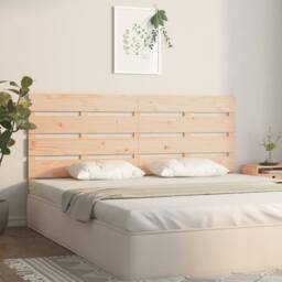 Berkfield Home Headboard 120x3x80 cm Solid Wood Pine in Light Tan - Size: 120 x 3 x 80 cm - thumbnail 3