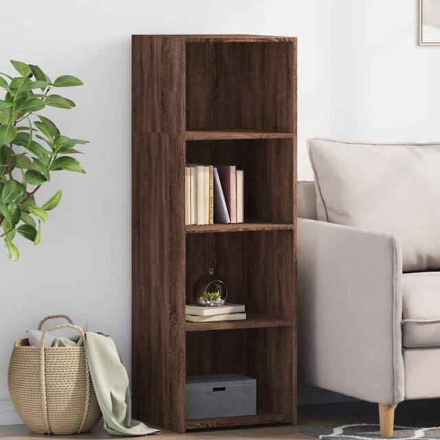 Berkfield Home Highboard Brown Oak 40x41x124 cm Engineered Wood - Size: 40 x 41 x 124 cm - image 1