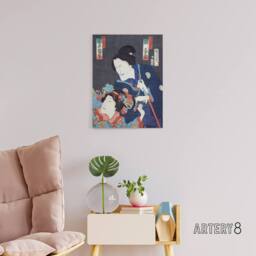 "Artery8 Kabuki Theatre Scene Japanese Canvas Wall Art Print Kunichika - Size: W18"" x H24""" - thumbnail 3