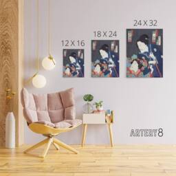 "Artery8 Kabuki Theatre Scene Japanese Canvas Wall Art Print Kunichika - Size: W18"" x H24""" - thumbnail 4