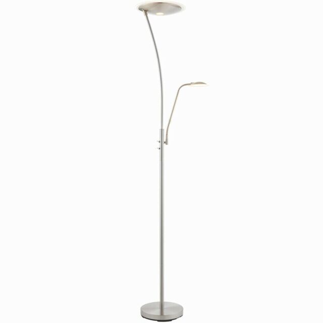 Loops Mother & Child Lamp Satin Chrome & Frosted Plastic 18W LED & 6W LED - image 1