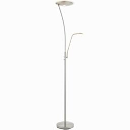 Loops Mother & Child Lamp Satin Chrome & Frosted Plastic 18W LED & 6W LED