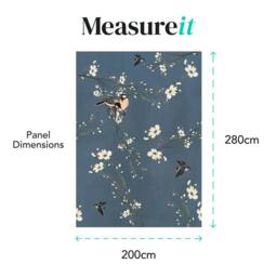 Superfresco Easy Birds & Blossom Blue Print To Order 3m x 2.8m Mural - thumbnail 4