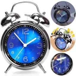 SPETLEK Extra Loud Alarm Clock Twin Bell Battery in Blue - Size: 0.6m2