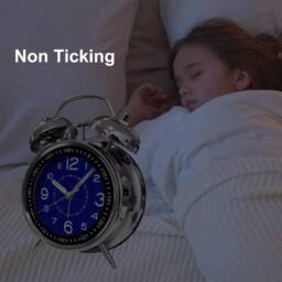 SPETLEK Extra Loud Alarm Clock Twin Bell Battery in Blue - Size: 0.6m2 - thumbnail 4