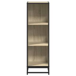 Berkfield Home Book Cabinet Sonoma Oak 33.5x33x107.5 cm Engineered Wood in Light Tan - thumbnail 4