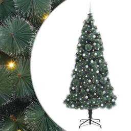 Berkfield Home Elegant Artificial Pre-lit Christmas Tree with Ball Set Green 240 cm - thumbnail 3